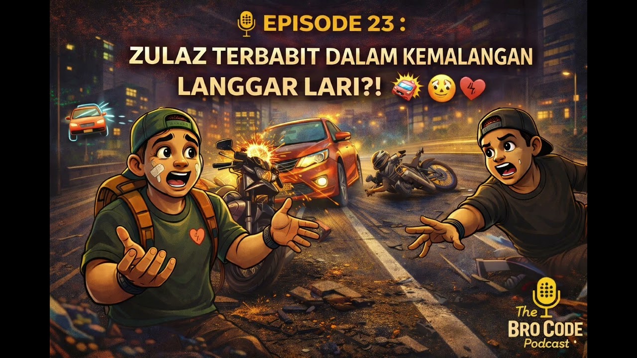 🎙️ EPISODE 23 : ZULAZ TERBABIT DALAM KEMALANGAN LANGGAR LARI? 🚗💥😳