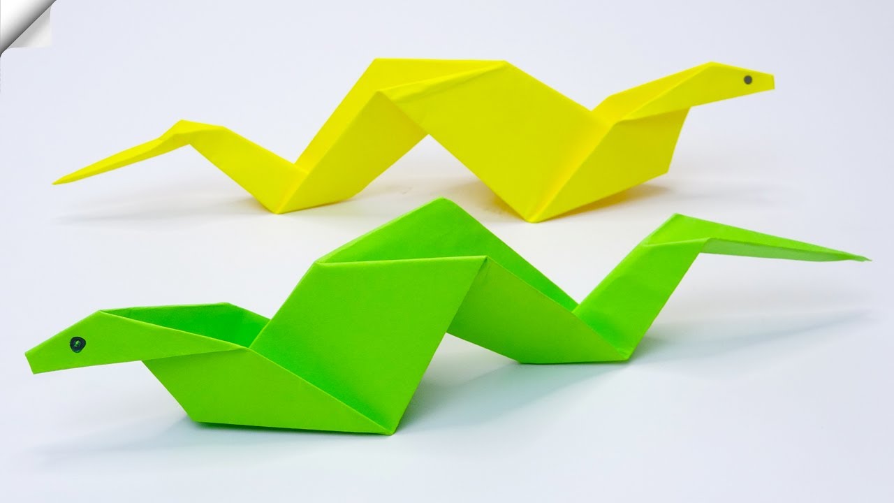 Amazing Paper origami Snake - Paper toys easy