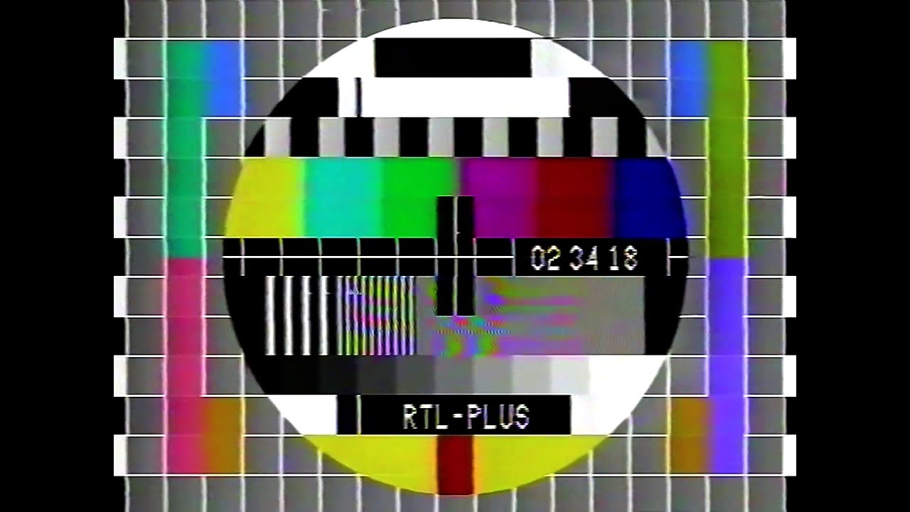 RTLplus Testbild Astra Tonunterträger Ansage 15.08.1990