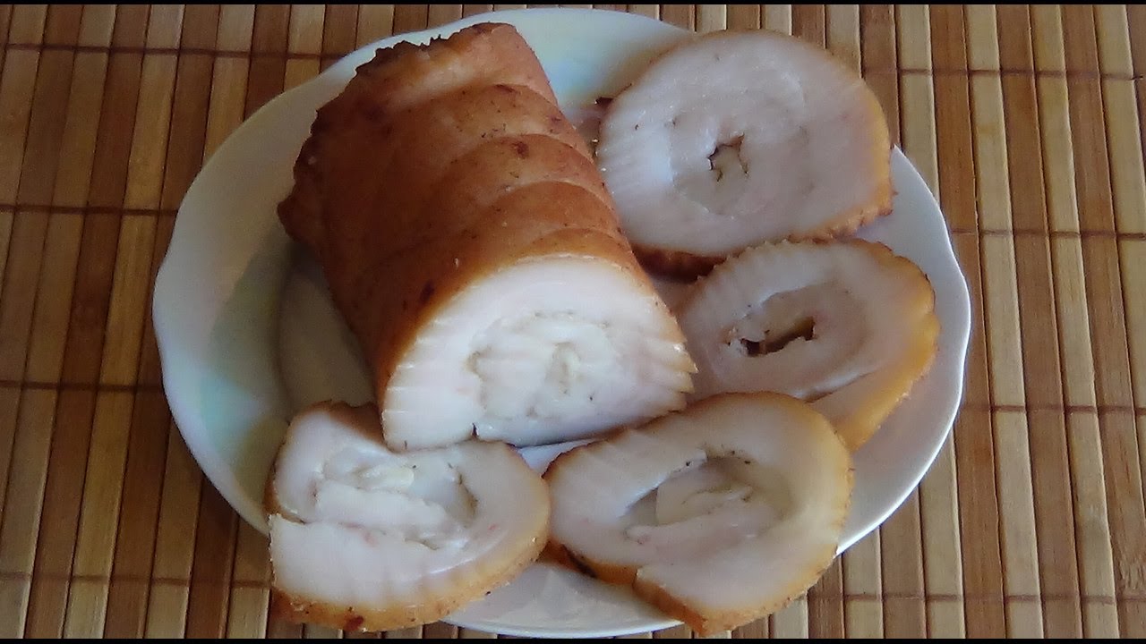 Как сделать копчёное сало.