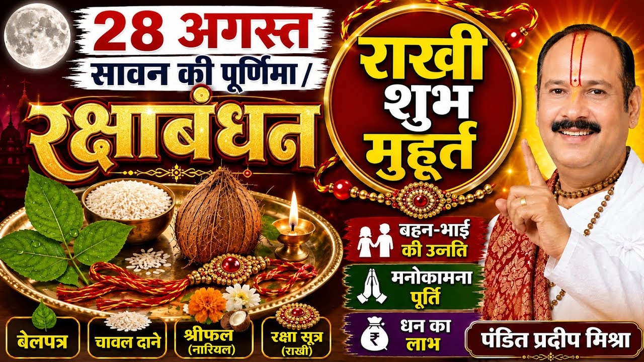 28 अगस्त सावन की पूर्णिमा/रक्षाबंधन विशेष | बहन-भाई की उन्नति, मनोकामना पूर्ति #rakshabandhan #yt