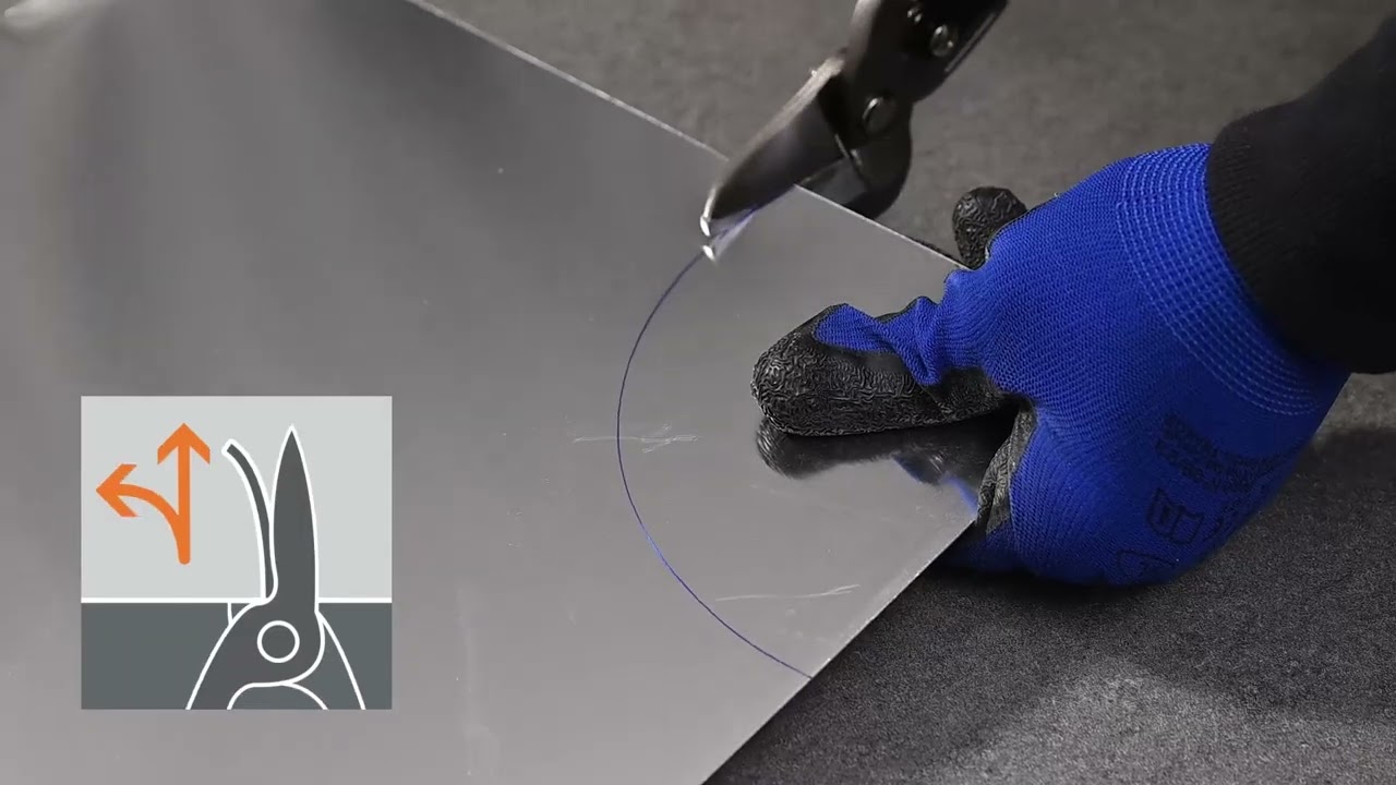 Foarfeca tabla Dexter Pro, taietura pe partea stanga, 250 mm, maner plastic