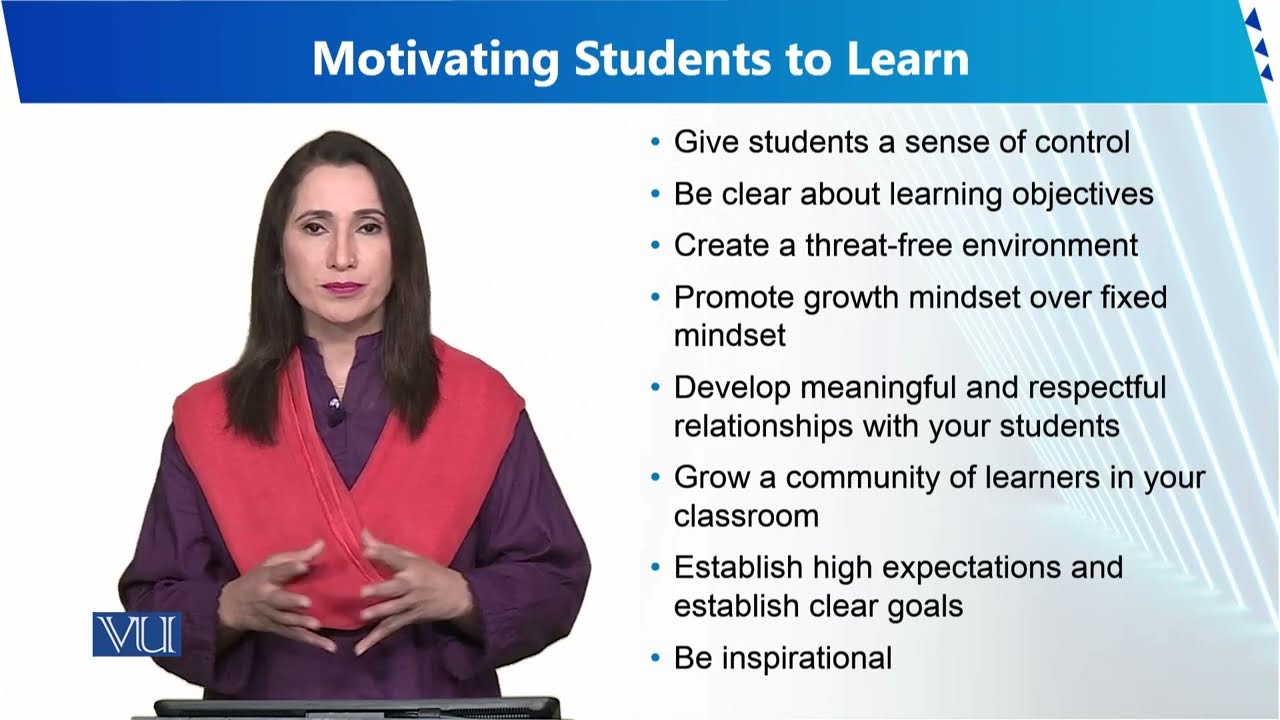 Motivating Students to Learn | Human Development and Learning | EDU302_Topic247