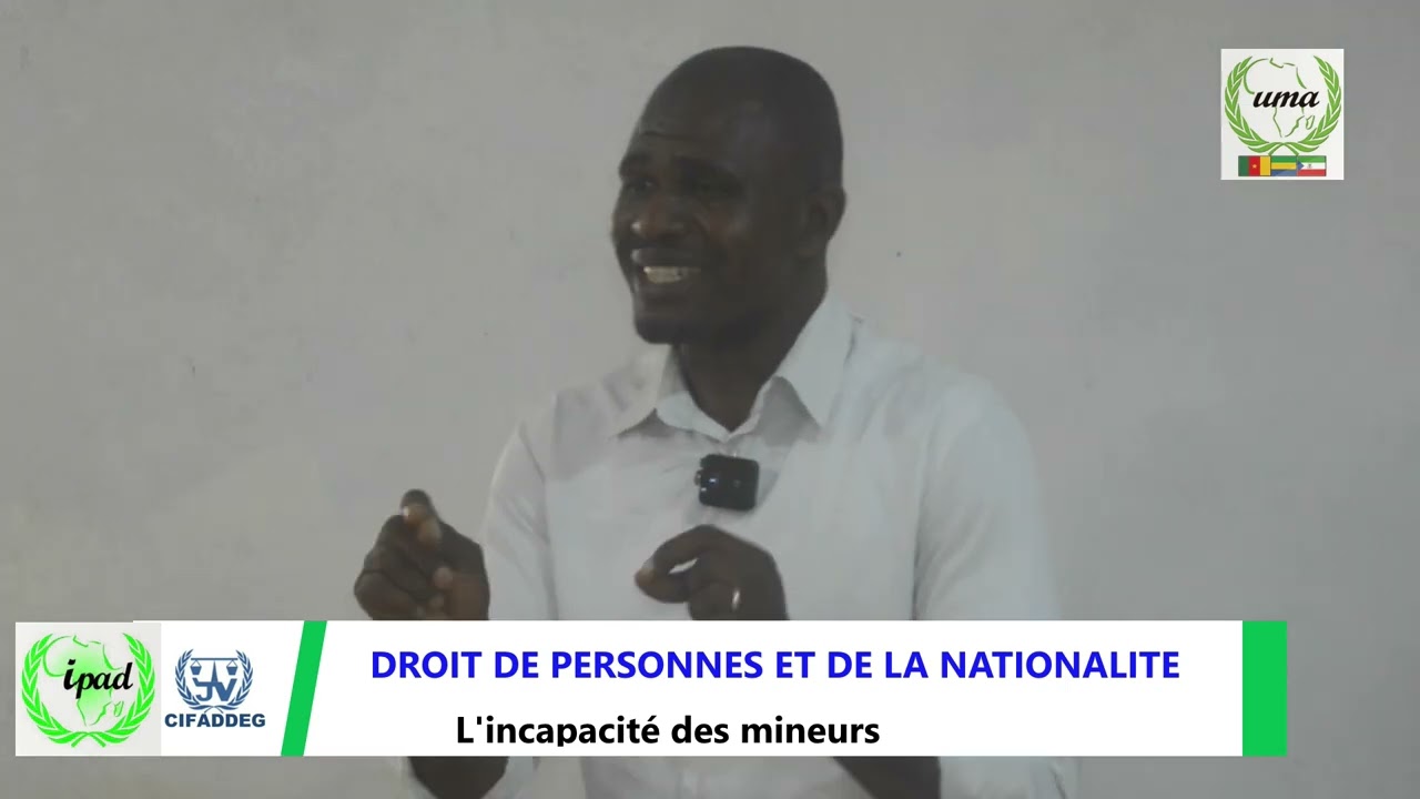 DROIT DES PERSONNES ET DE LA NATIONALITE   29 janvier 2026  avec Dr AWONO NOMO