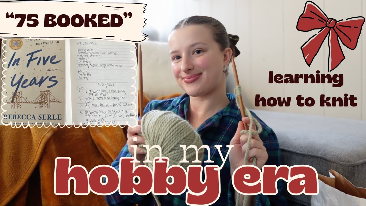 surviving daylight savings: hobby edition | reading challenge, knitting, *screen free hobbies* 🕯🧸🧣