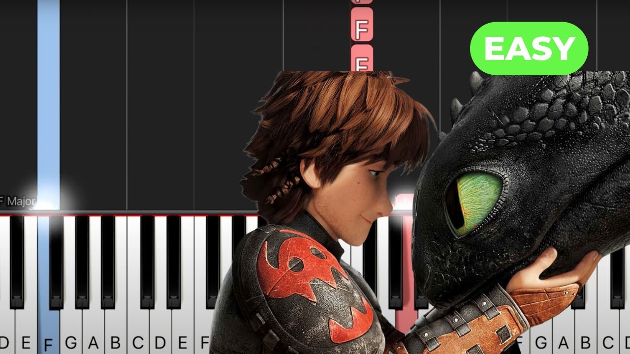 Where No One Goes - John Powell (‘How To Train Your Dragon’) EASY Piano Tutorial + Sheets