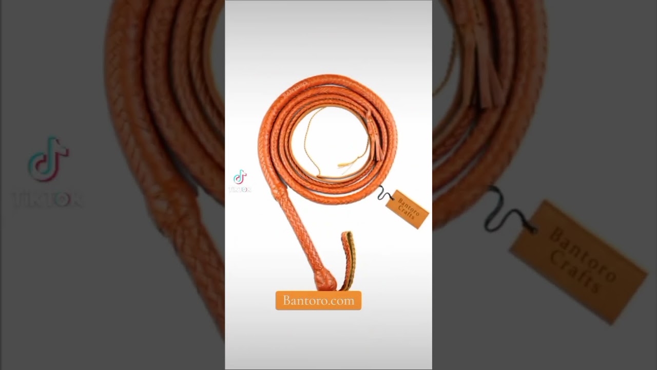 Brown Kangaroo Leather Whip  @bantoro