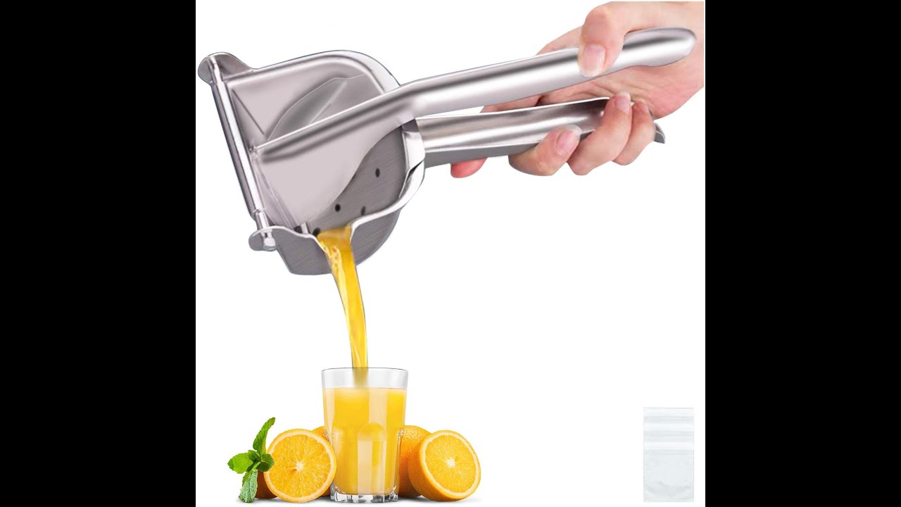 InstaCuppa Manual Fruit Juicer- Heavy Duty Juice Press Squeezer, Stainless Steel & Aluminium build