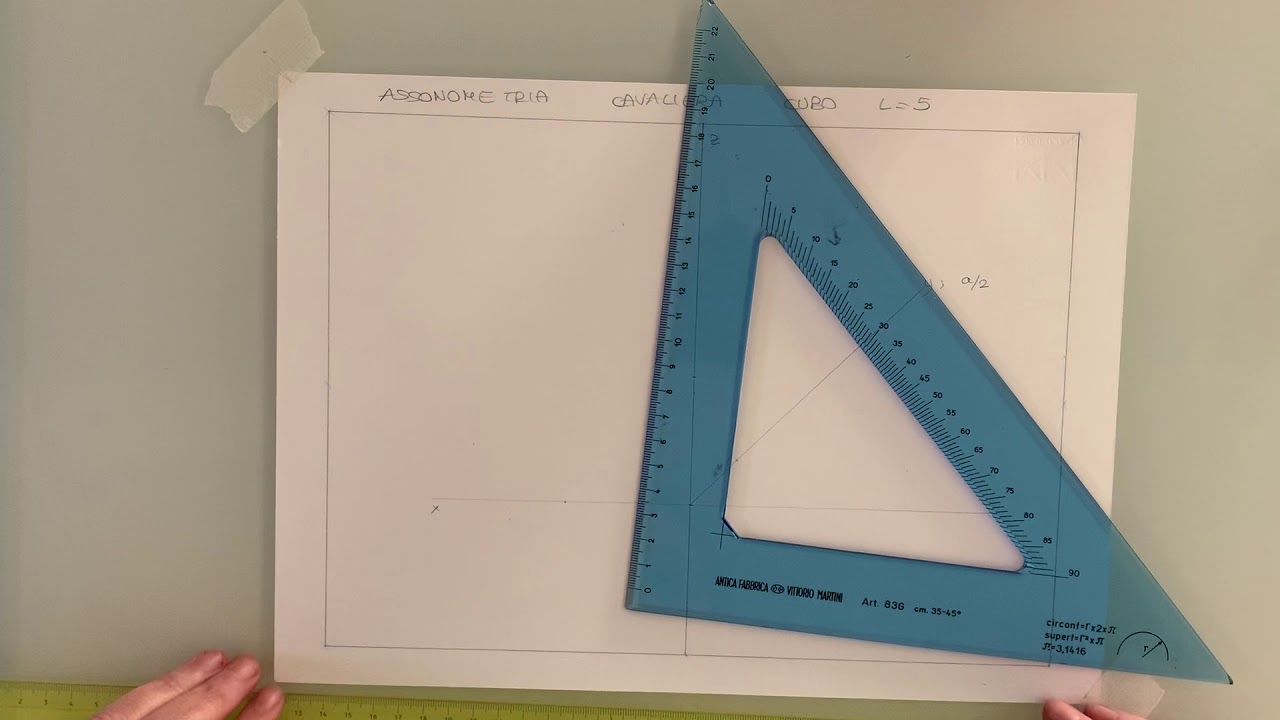Assonometria cavaliera di un CUBO