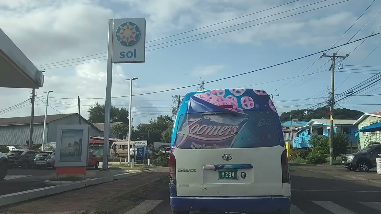 Driving Northside Saint Lucia Days Before Carnival