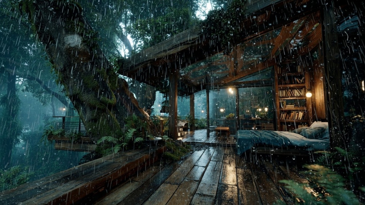 Soft Rain in the Deep Forest at Night 🌲 | Relax & Drift into Deep Sleep 🌧️