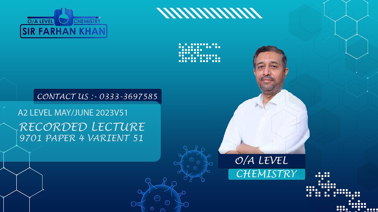 A2 Level Chemistry Past Paper 9701 - MAY JUNE 2023 VARIANT 51 (ENGLISH/URDU)