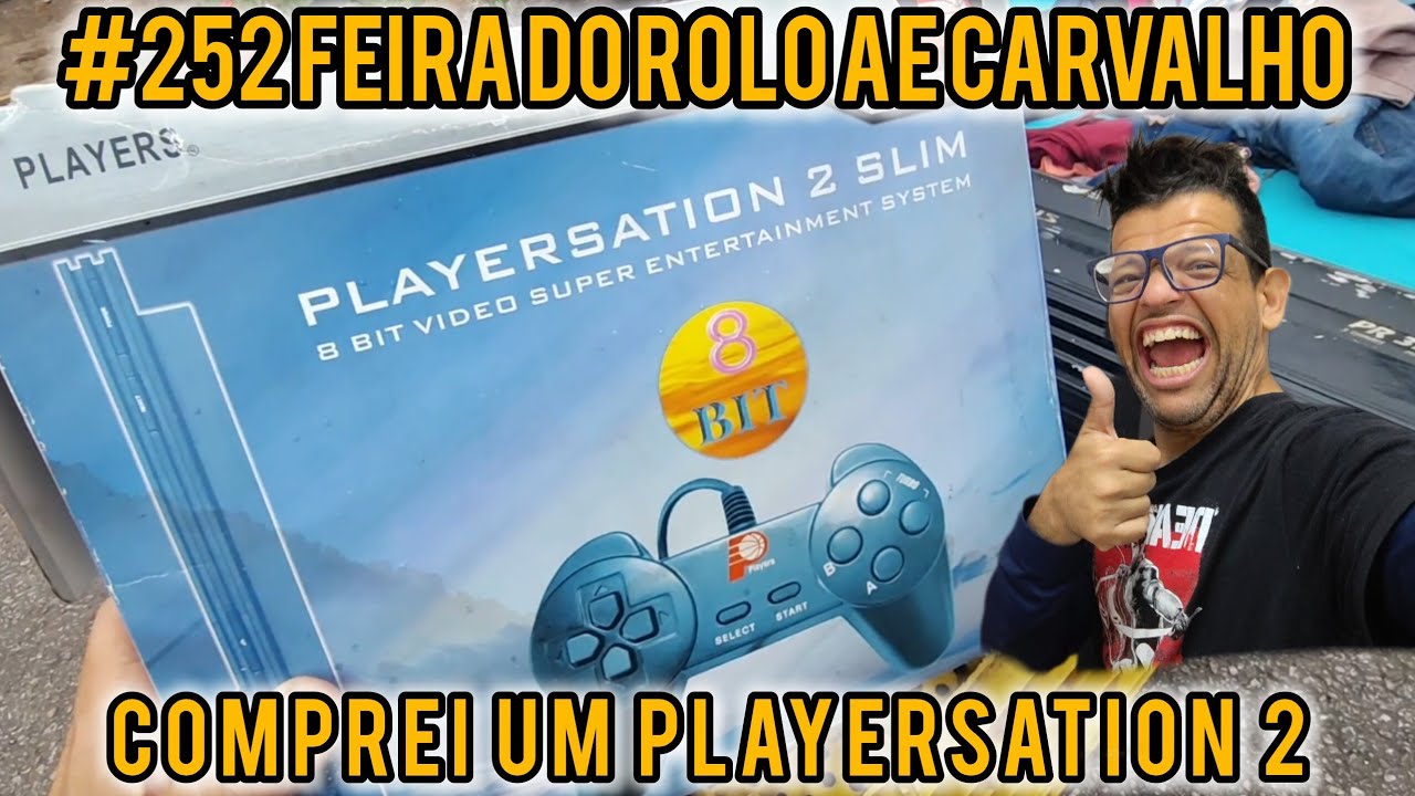 #252 Feira do Rolo Cidade AE Carvalho Comprei um Playestation 2 na Caixa#geek #nerd #vemquetem 