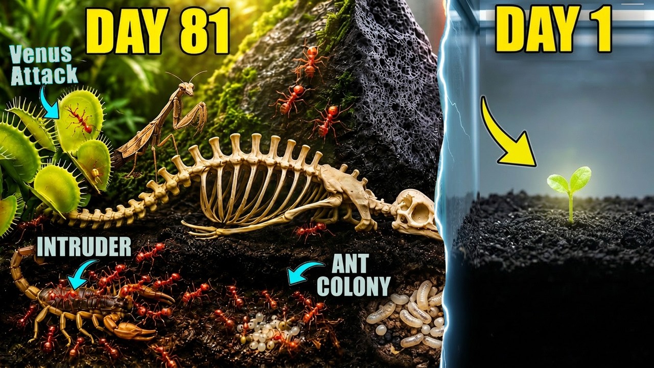 Simulating a Jungle for 500 Days (Predators and 1,000 Ants)