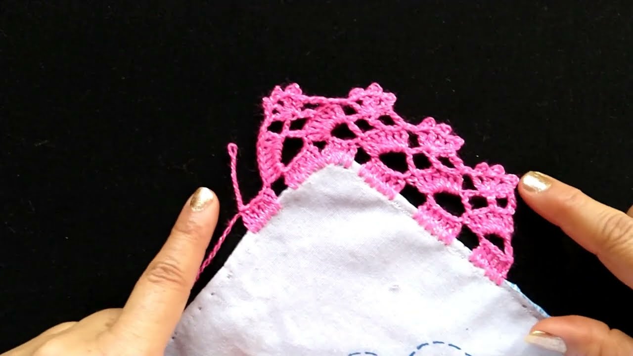 PUNTILLA NUM 545 DE UNA VUELTA PARA SERVILLETAS#crochet #arte #parati #tutorial #tejidos #viral