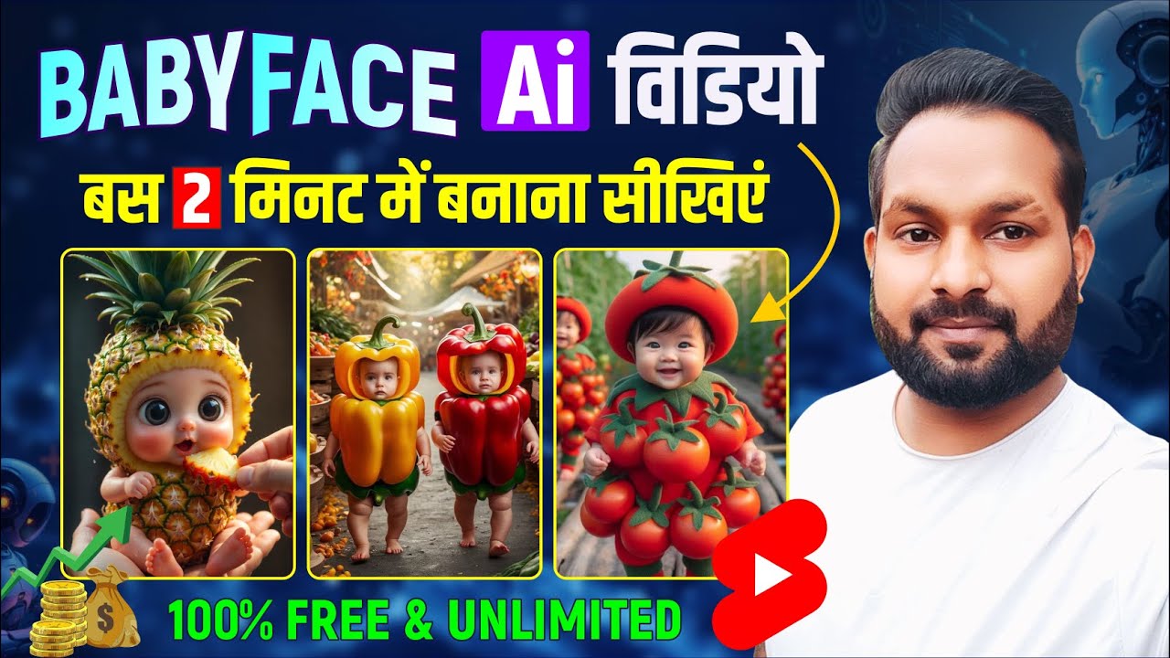 Baby Face Fruits Ai Video Kaise Banaye | Ai video kaise banaye | Ai se cartoon video kaise banaye