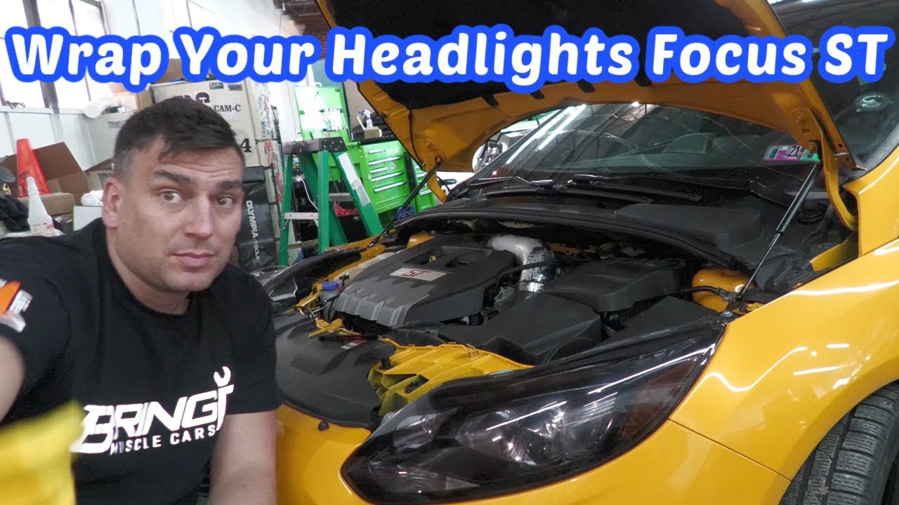 HOW TO WRAP YOUR HEADLIGHTS - FORD FOCUS ST -VVIVID SMOKE BLACK