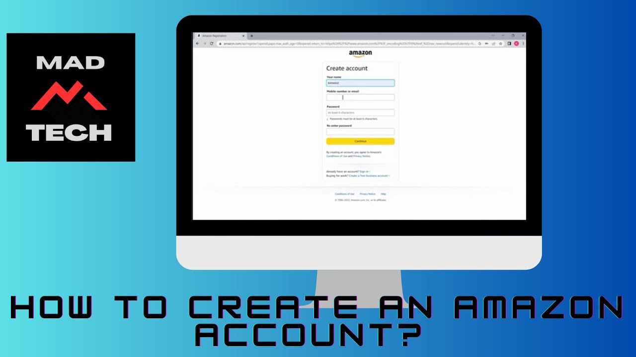 How to Create an Amazon Account? Create Amazon Account With Email