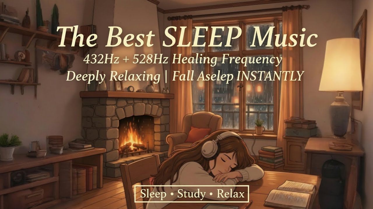 Fall A Sleep INSTANTLY | 432hz + 528Hz Healing Frequency | Deeply Relaxing | Study - Sleep - Relax