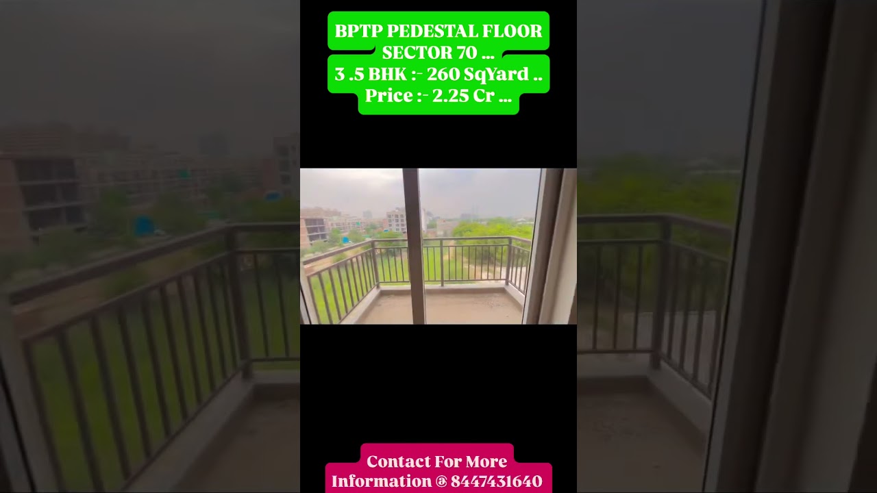 BPTP PEDESTAL FLOOR FOR SALE SECTOR 70A .. 3.5 BHK :- 2.25 Cr .. #gurgaon #property #gurgaoncity