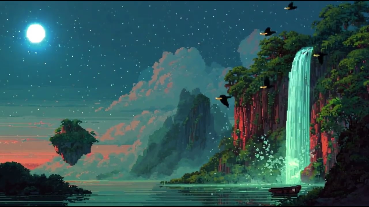 Relaxing Chinese Bamboo Flute 🌿 Waterfall & Birds | Deep Sleep, Stress Relief, Meditation