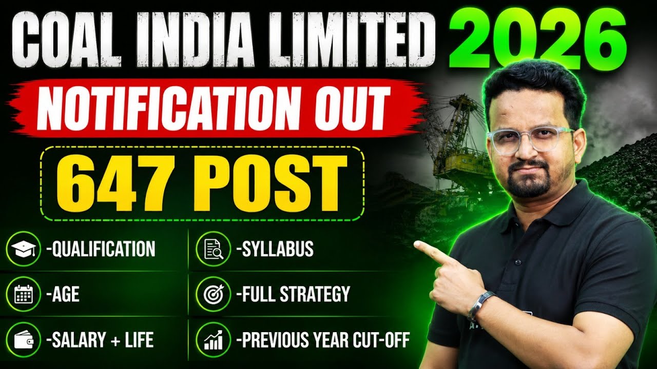 Coal India Recruitment 2026 Notification | Coal India Syllabus, Eligibility, Salary & Exam Pattern