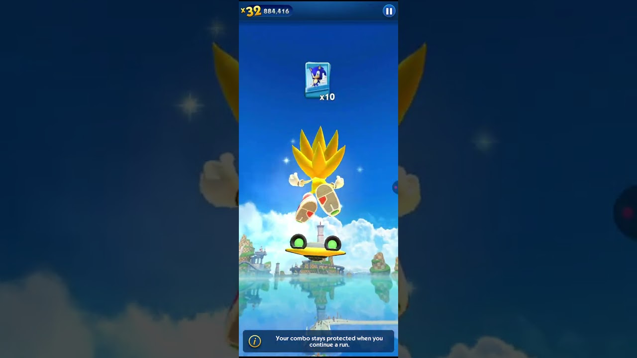 Sonic Dash (Extreme Gear Super Sonic) Gameplay. 