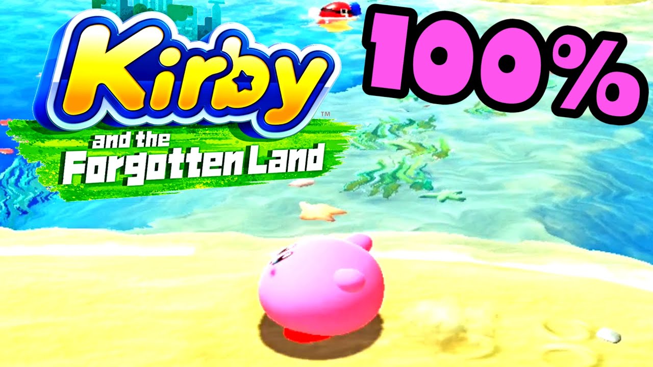 Abandoned Beach 🌺 Kirby and the Forgotten Land 🌺 100% Walkthrough All Missions 2-1