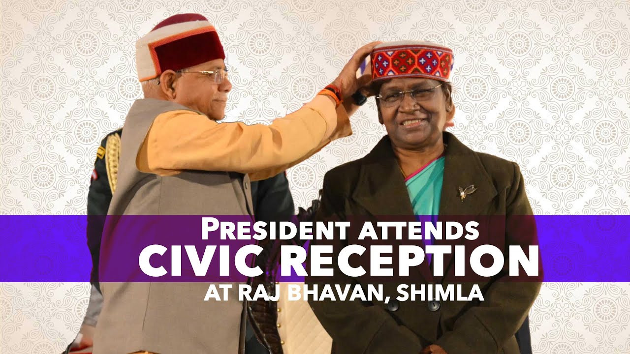 President Droupadi Murmu attends a civic reception hosted in her honour at Raj Bhavan, Shimla