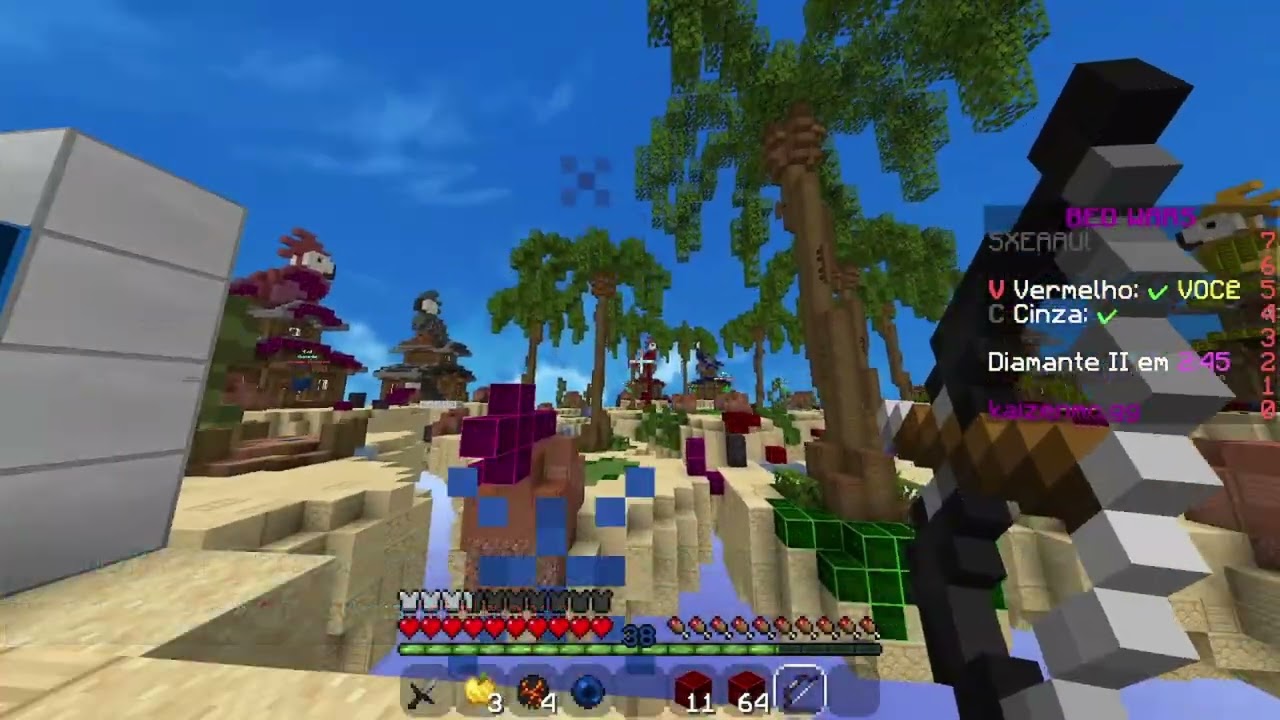 Meu quarto video de Minecraft (Bedwars)