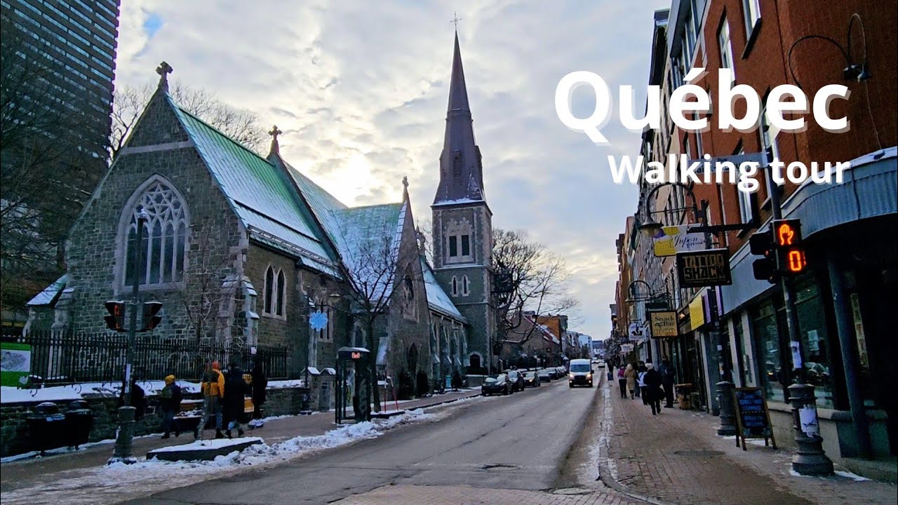 Avenue Cartier |❄ Rue Saint-Jean | Walking in Quebec city during a cold day | Winter Tour 2024 [UHD]