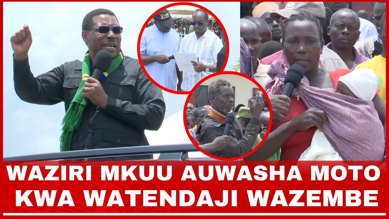 WAZIRI MKUU DKT MWIGULU AUWASHA MOTO KWA WATENDAJI WAZEMBE MBELE YA WANANCHI MKOANI KATAVI