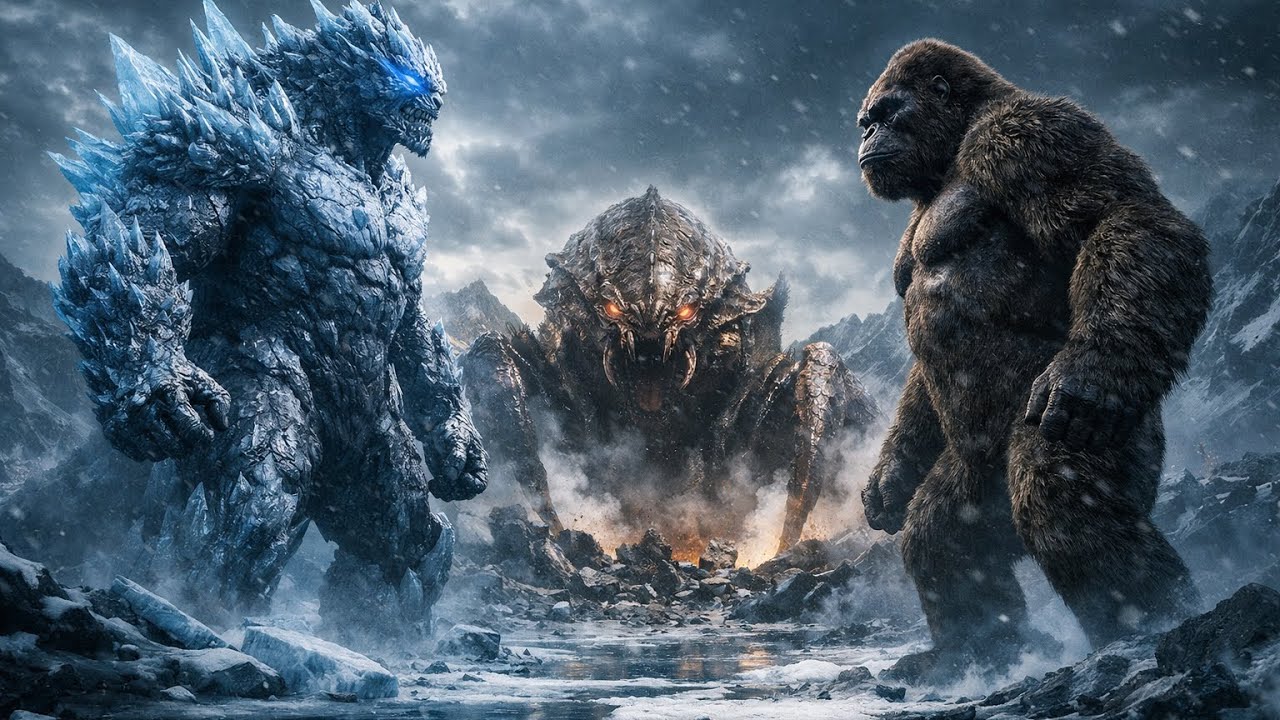 Shimo & King Kong vs Larva Titan | Frozen Titan Battle