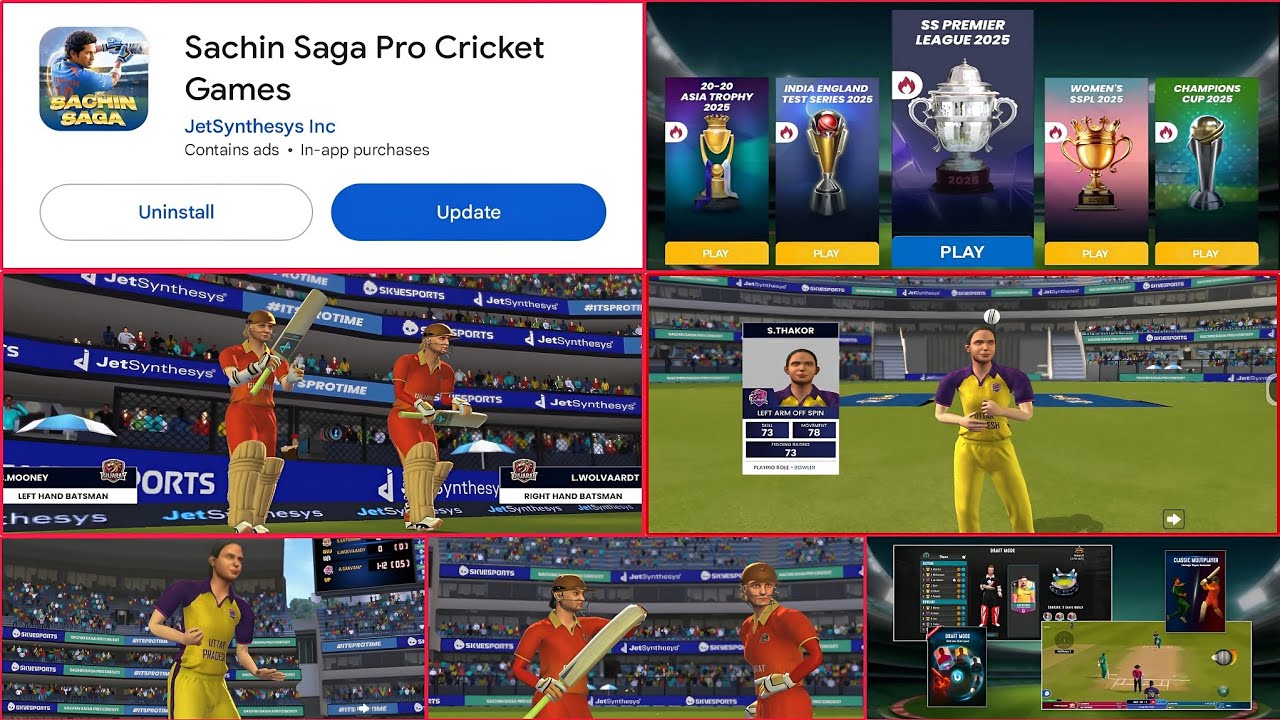 Sachin Saga Pro Cricket | New Update V.1.0.91 New Future Review New Cutscene New Wpl26 Gameplay 