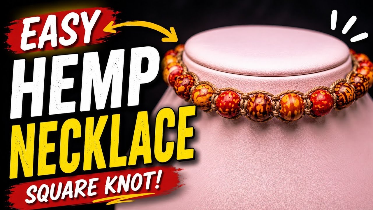 DIY Hemp Necklace with Colorful Wood Beads