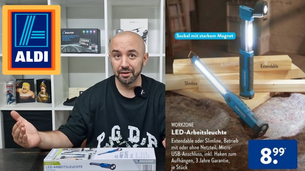 WORKZONE® LED-Arbeitsleuchte Aldi Test