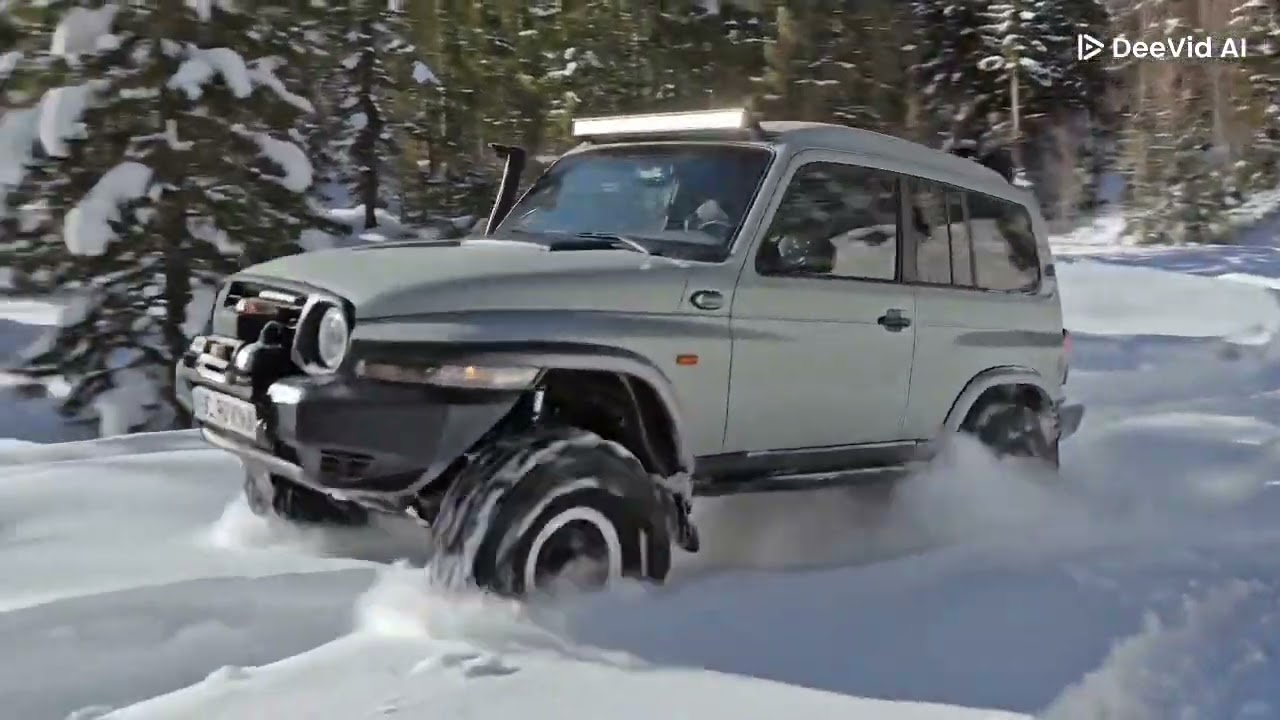 Ssangyong Korando AI video trough snow