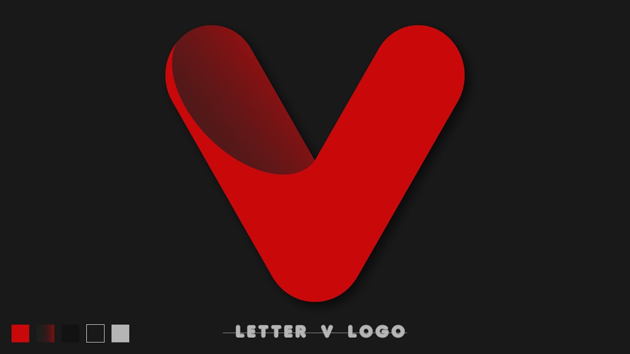 تصميم شعار حرف V بأستخدام  ادوبي اليستريتور ||  Elegant Letter V in Adobe Illustrator