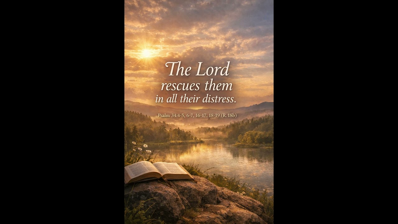 Today's Responsorial Psalm 34 /R. The Lord Rescues Them in All Their Distress/ February 24, 2026