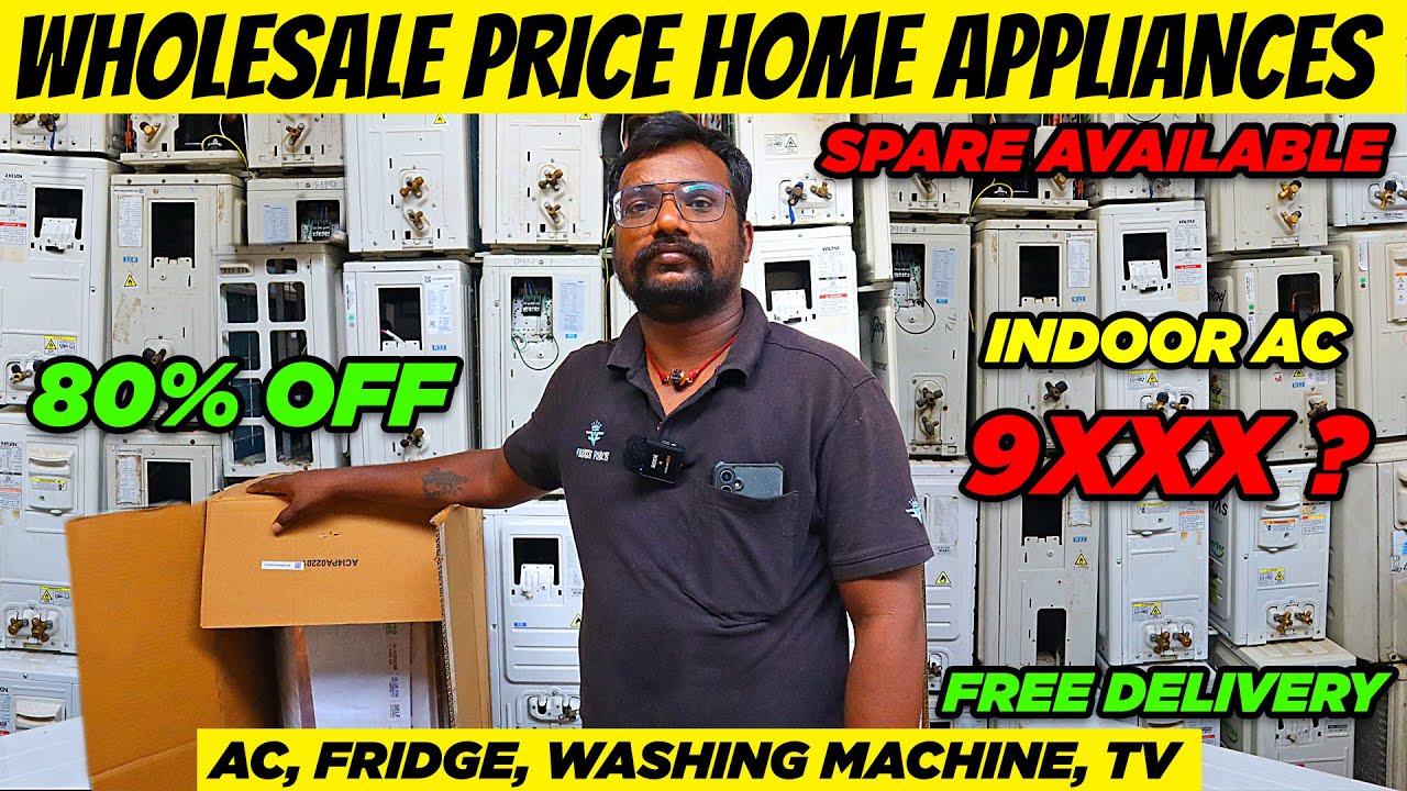 Cheapest Electronic Shops in Chennai for Huge Discounts || 80% Discount Ac, Fridge, Washing Machine