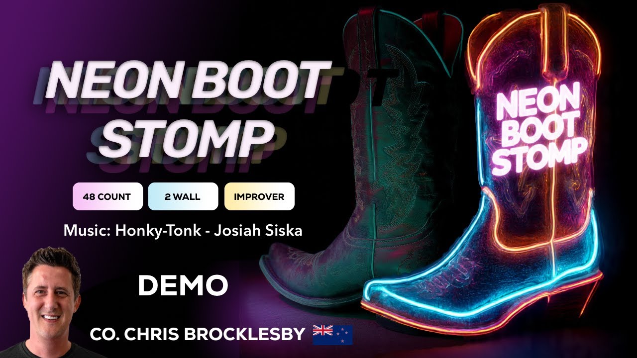 Neon Boot Stomp -  Line Dance (Demo)
