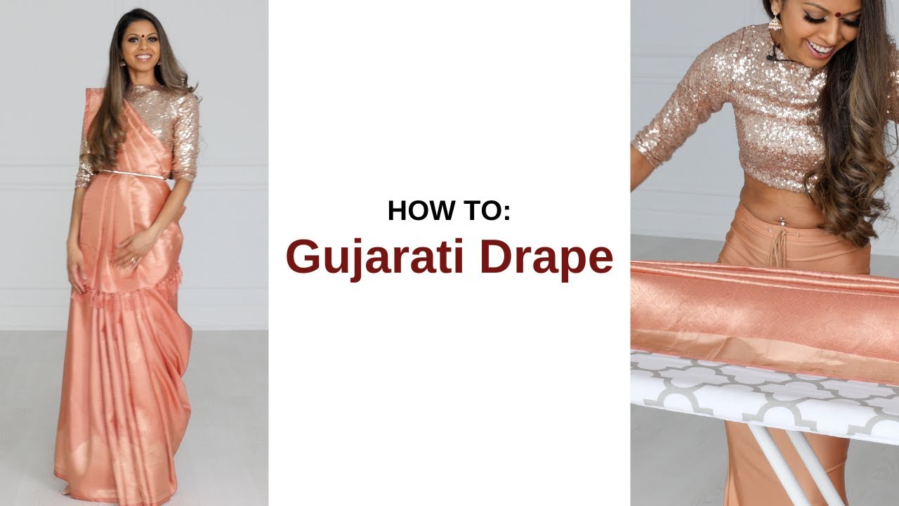 How to Gujarati Drape | lakshmi saree draping | Different Styles Saree Draping | Tia Bhuva