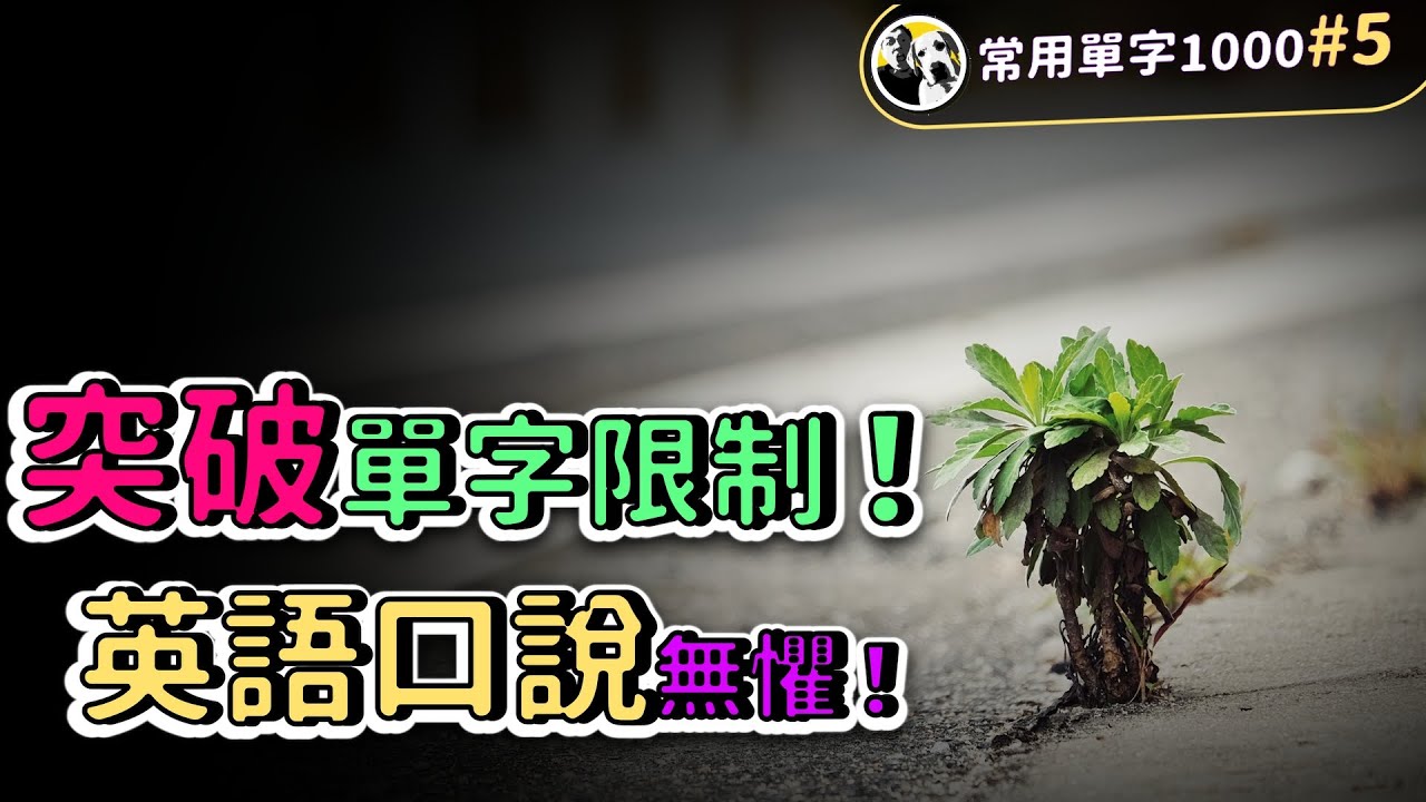 【常用單字1000 #5】瓦解單字限制！1000個單字，打造流利英文口語！| Ep.130