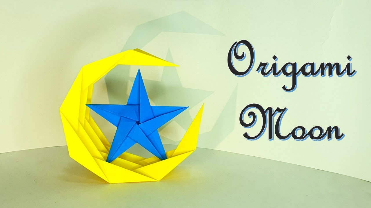 Beautiful Moon Origami : Easy Origami Moon - 唯美立體星月摺紙：簡單的摺紙月亮 