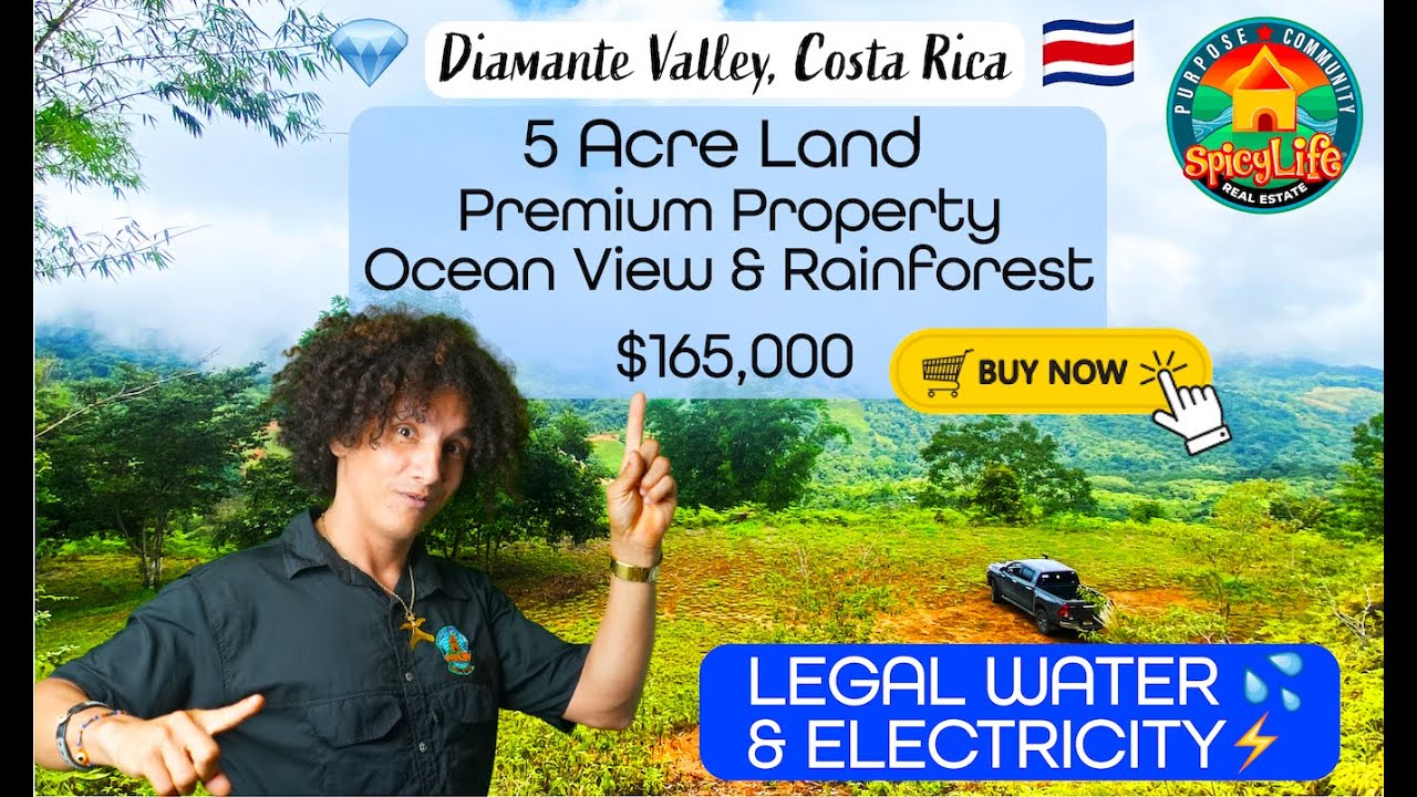 5 ACRE OCEAN VIEW PREMIUM PROPERTY FOR SALE DIAMANTE VALLEY COSTA RICA READY 2 BUILD UR DREAM 💎🏡🇨🇷