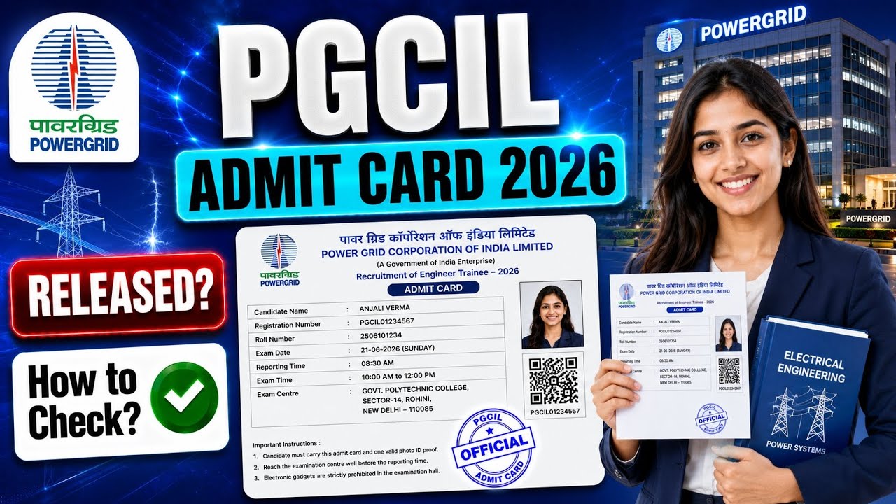 pgcil admit card 2026 | powergrid admit card 2026
