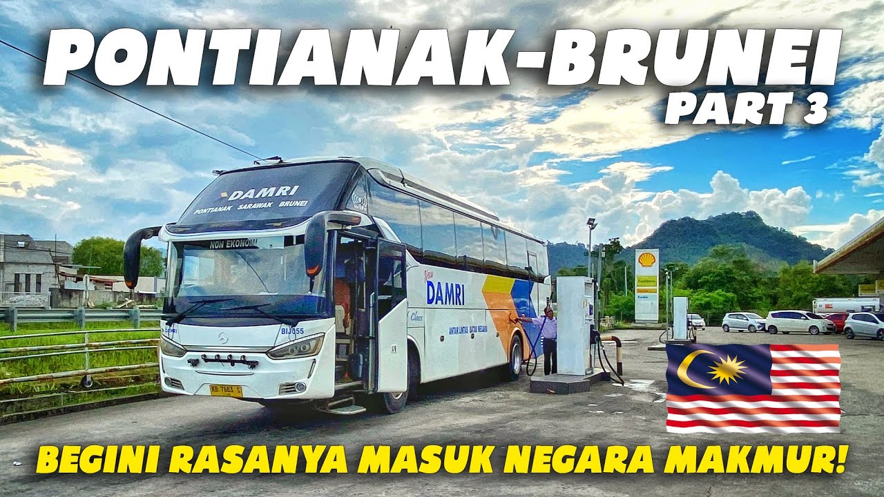 BORNEO Eps. 5 | Sore Hari DAMRI Masuk Border Malaysia, Wow Saya Terkejut! Negara Kaya Auranya Beda