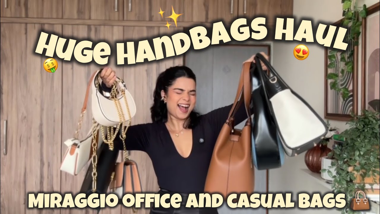✨ Huge ✨ Bags Haul | Miraggio Handbags Review #amazonfinds #officebags