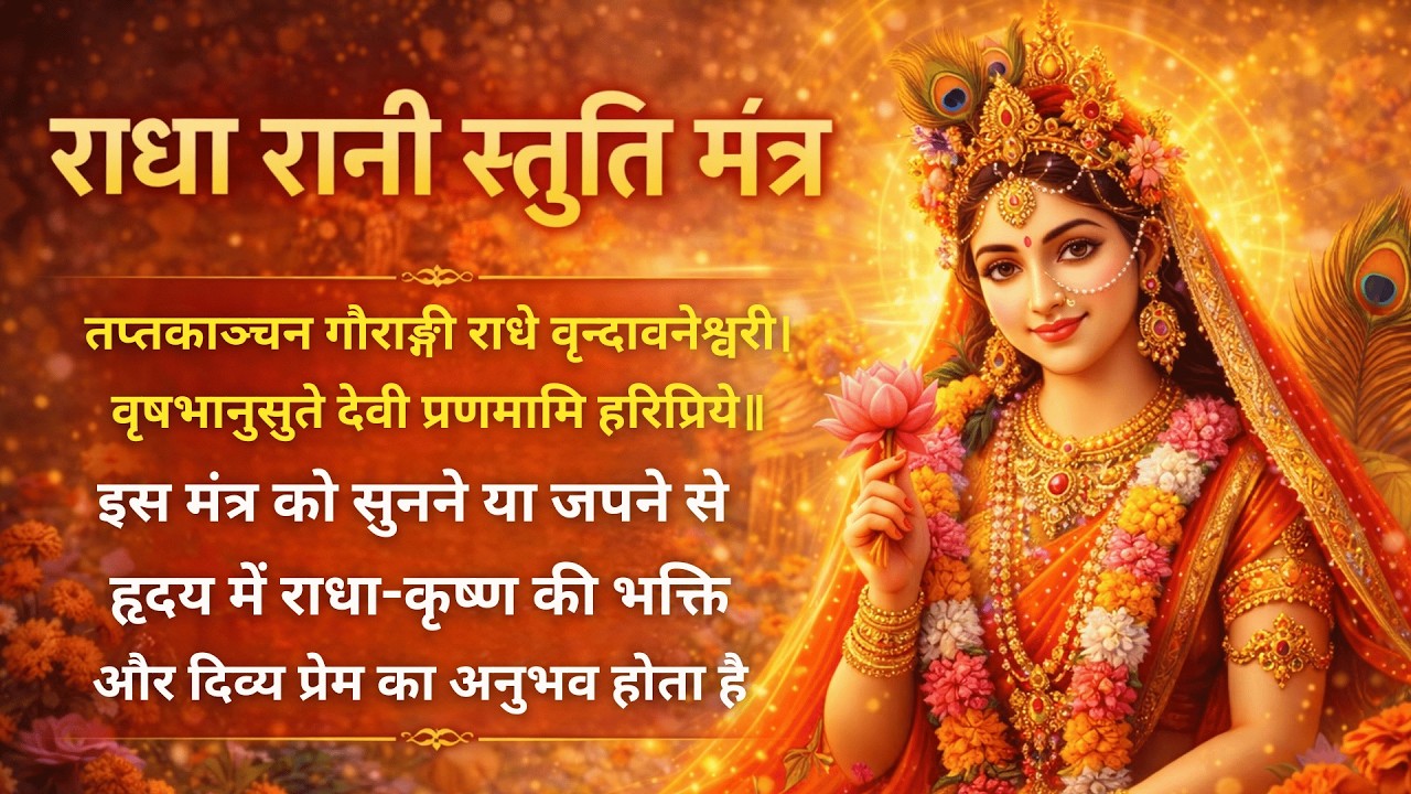 राधा रानी स्तुति मंत्र | Powerful Radha Krishna Bhakti Mantra for Peace & Divine Blessings 108 Times
