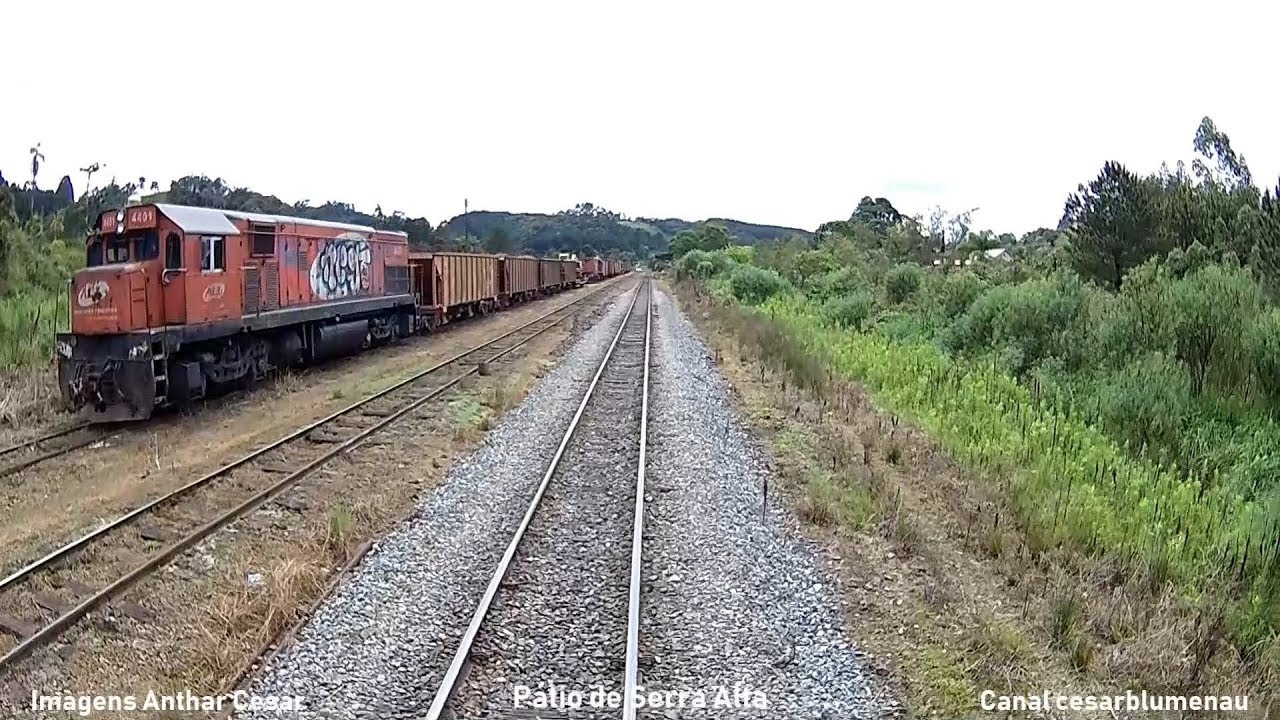 🇧🇷 Viajando de trem de Rio Negrinho/SC  a Corupá/SC - 2018 - (Brasil) -  Vídeo completo